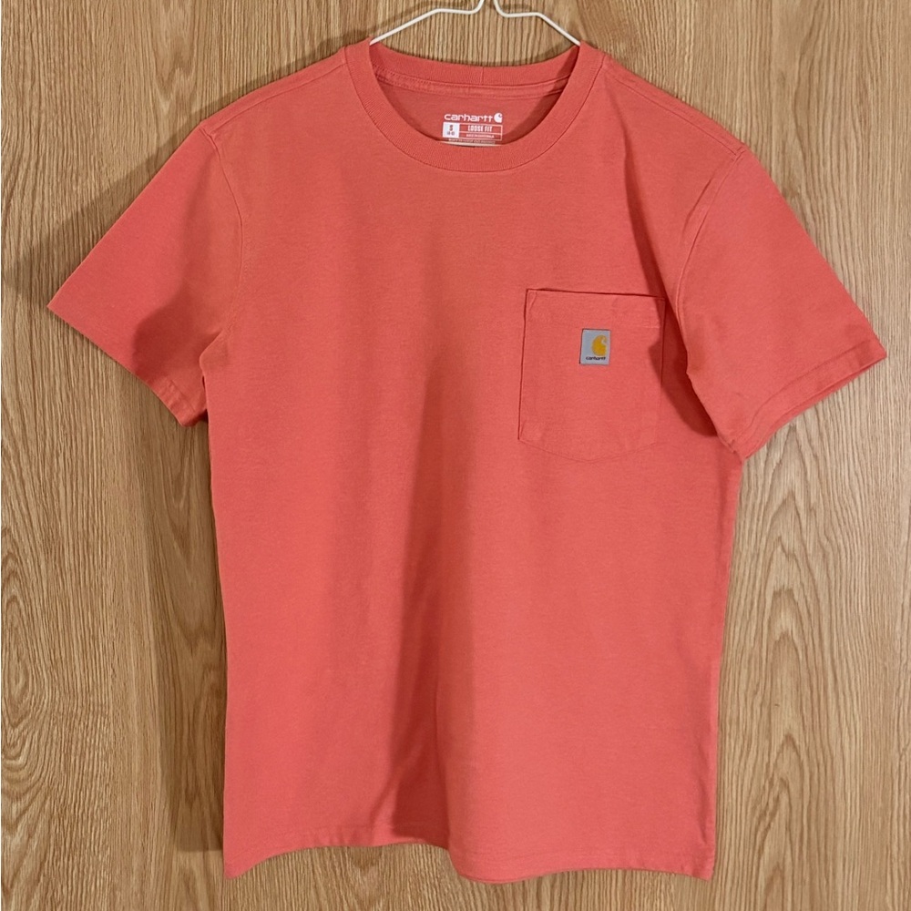 Carhartt Dark Peach Loose Fit Crewneck Short-Sleeve Pocket Tee